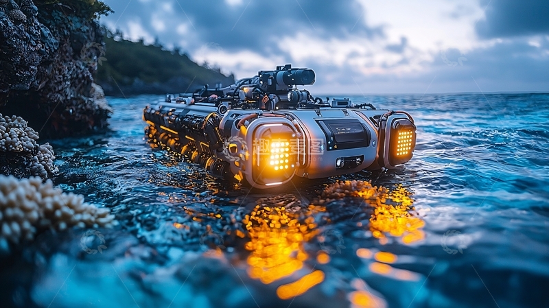 高清大图下载【趣麦麦图】海岸线上的未来战车