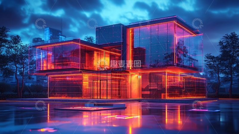 高清大图下载【趣麦麦图】未来科技感建筑