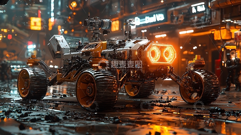 高清大图下载【趣麦麦图】未来都市探险车