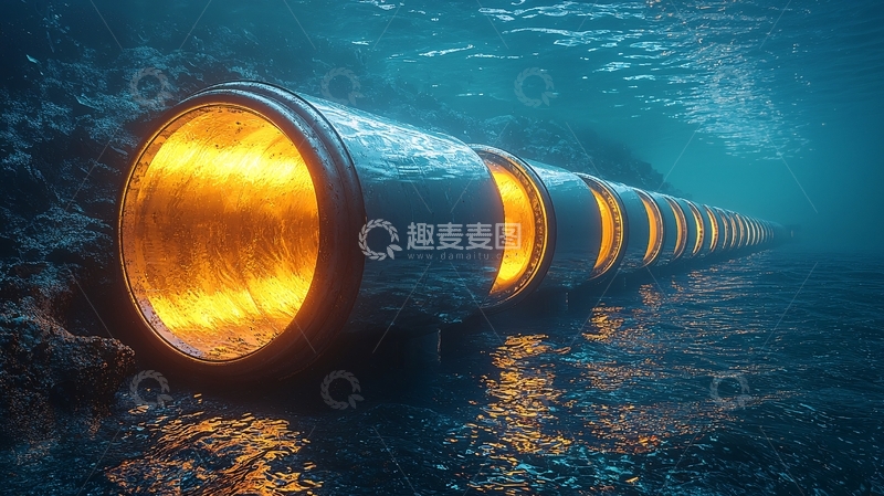 高清大图下载【趣麦麦图】海底光亮管道
