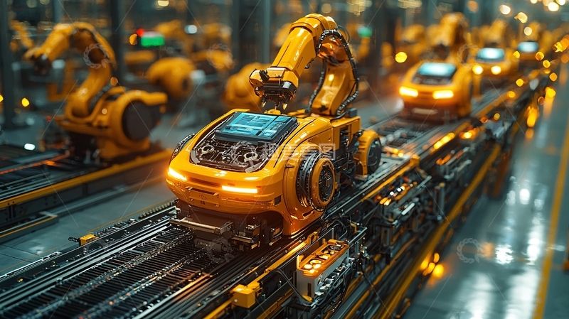 高清大图下载【趣麦麦图】智能工厂自动化生产线