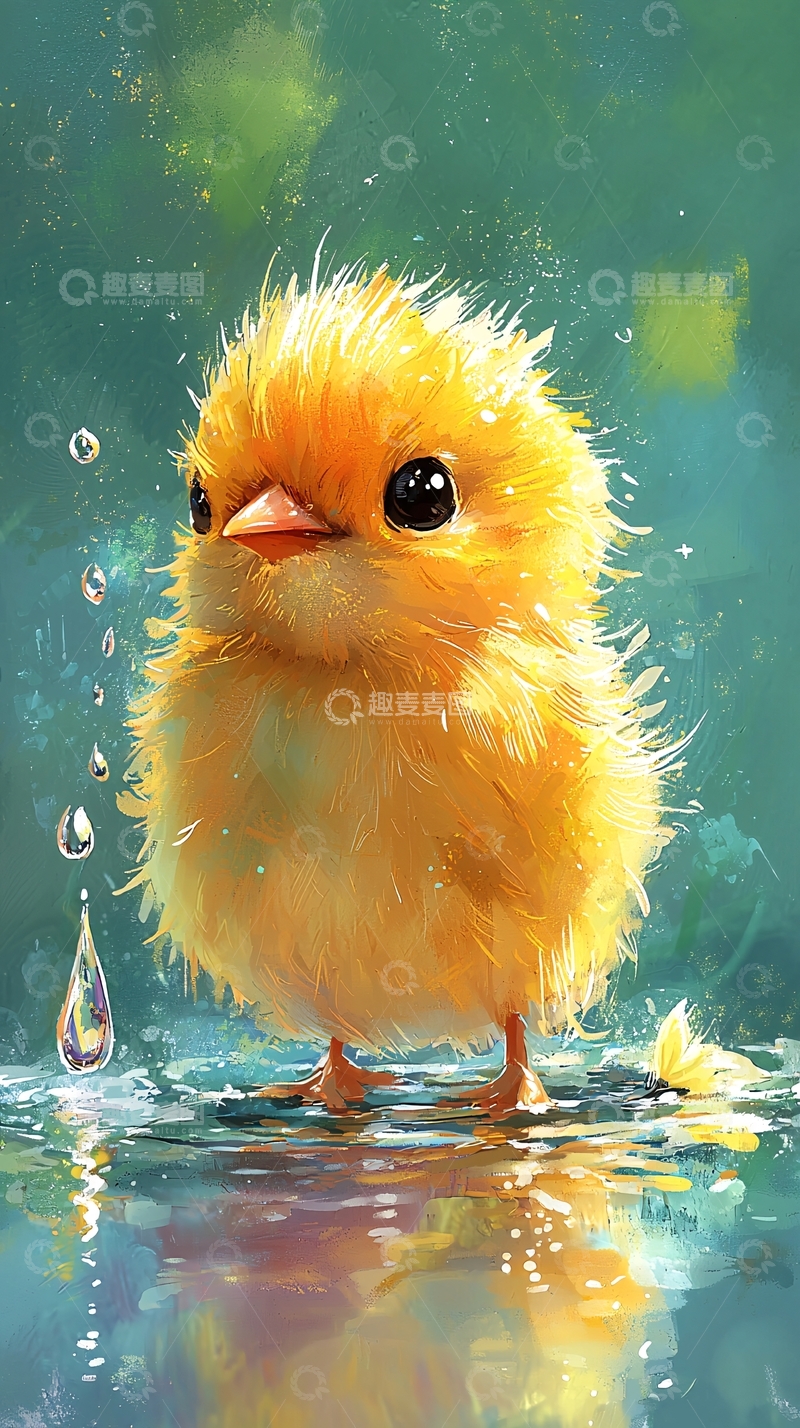 高清大图下载【趣麦麦图】毛茸茸的小鸡