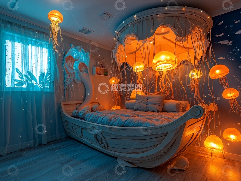 高清大图下载【趣麦麦图】水母主题卧室