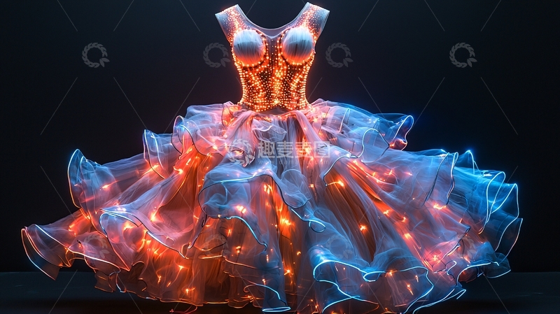 高清大图下载【趣麦麦图】发光礼服