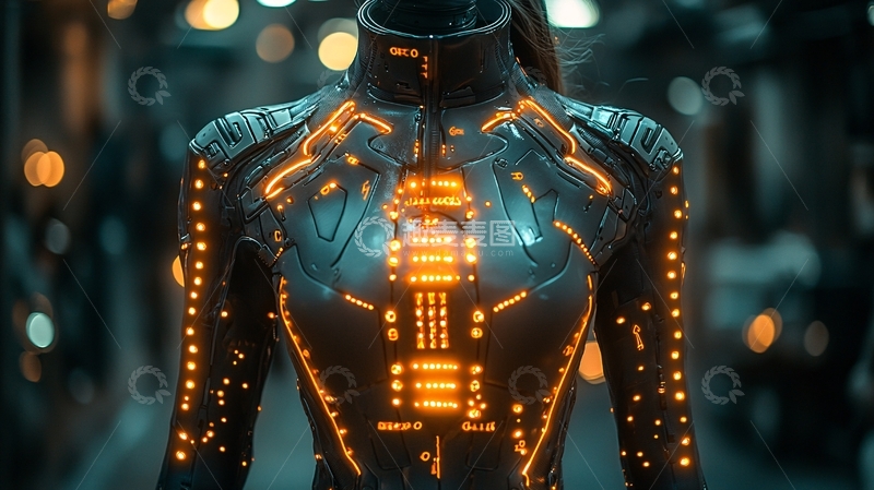 高清大图下载【趣麦麦图】未来科技感女战士