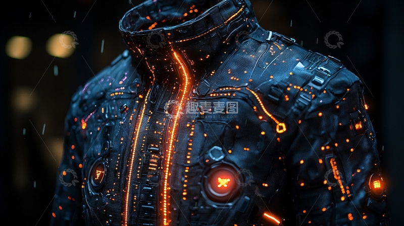 高清大图下载【趣麦麦图】未来科技感夹克