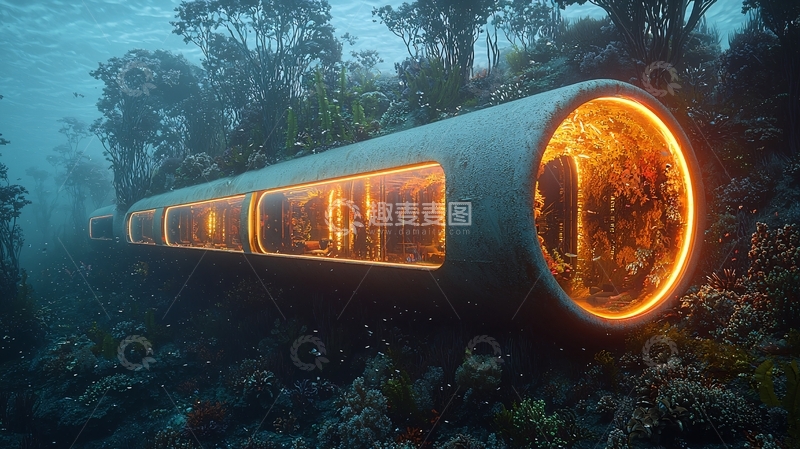 高清大图下载【趣麦麦图】海底隧道酒店