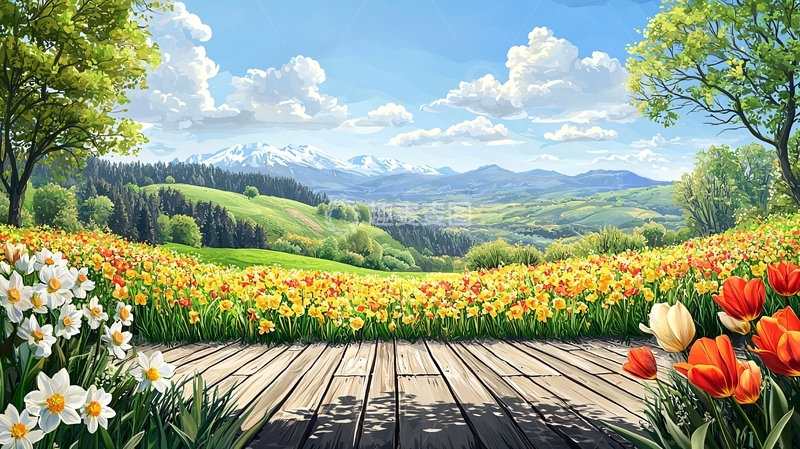 高清大图下载【趣麦麦图】春意盎然的田园风光