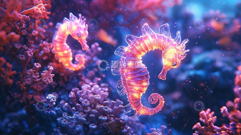 高清大图下载【趣麦麦图】梦幻海马