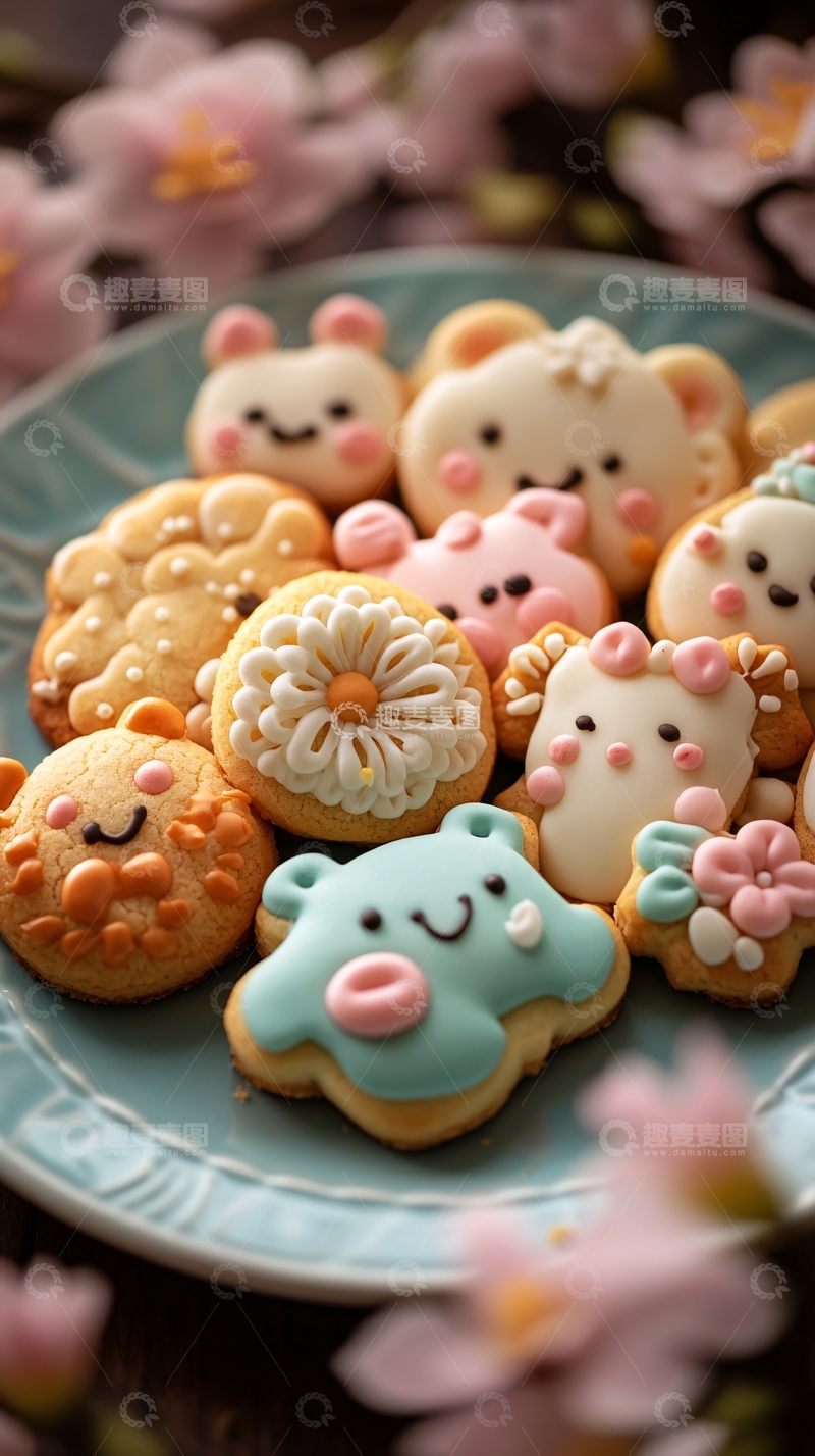 高清大图下载【趣麦麦图】卡通动物饼干