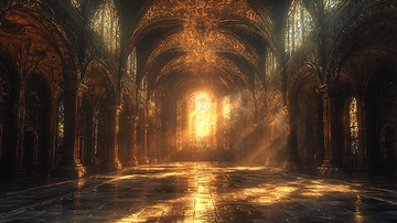 哥特式建筑金色光辉