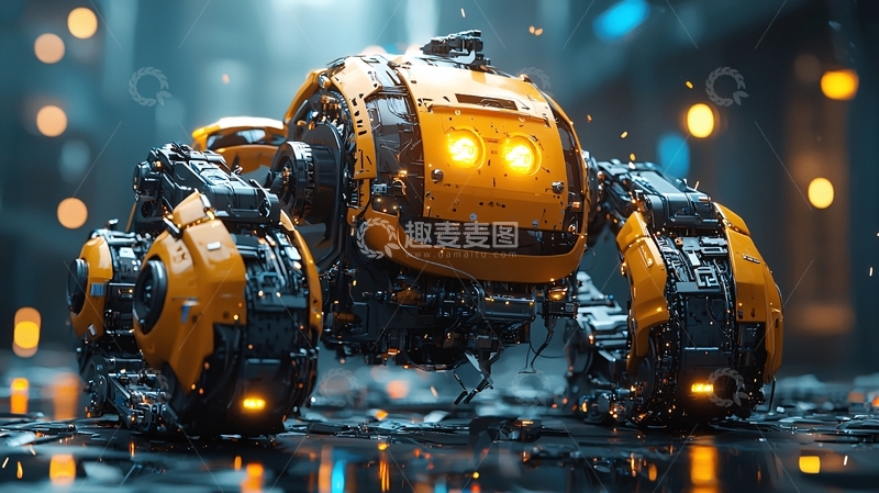 高清大图下载【趣麦麦图】未来感机器人