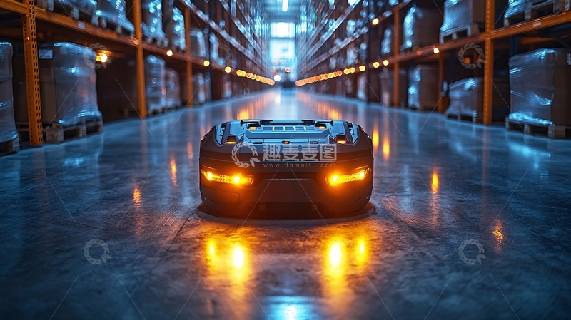 高清大图下载【趣麦麦图】仓库机器人