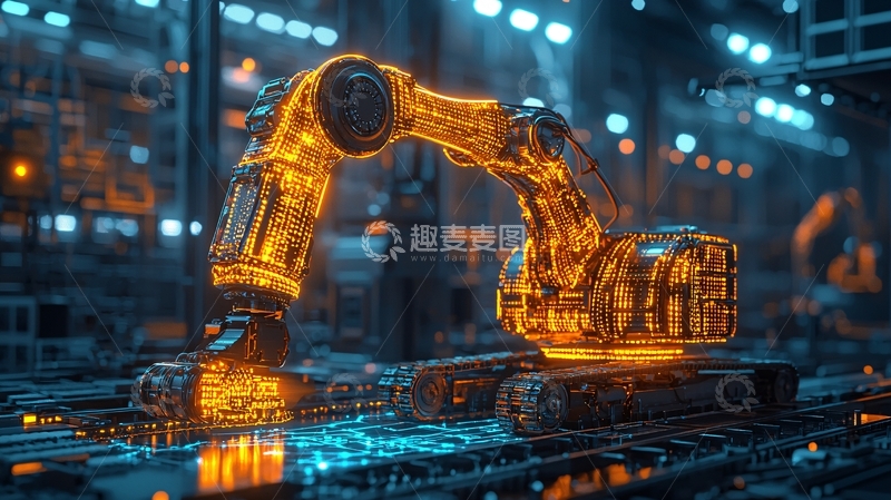 高清大图下载【趣麦麦图】工业机器人手臂8