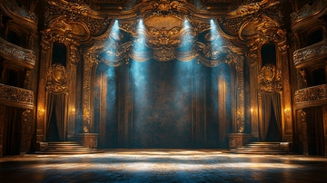 奢华金色剧院舞台背景