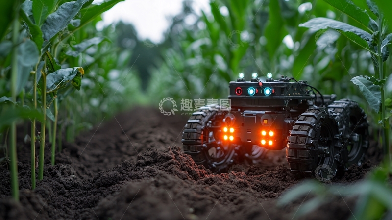高清大图下载【趣麦麦图】农田机器人