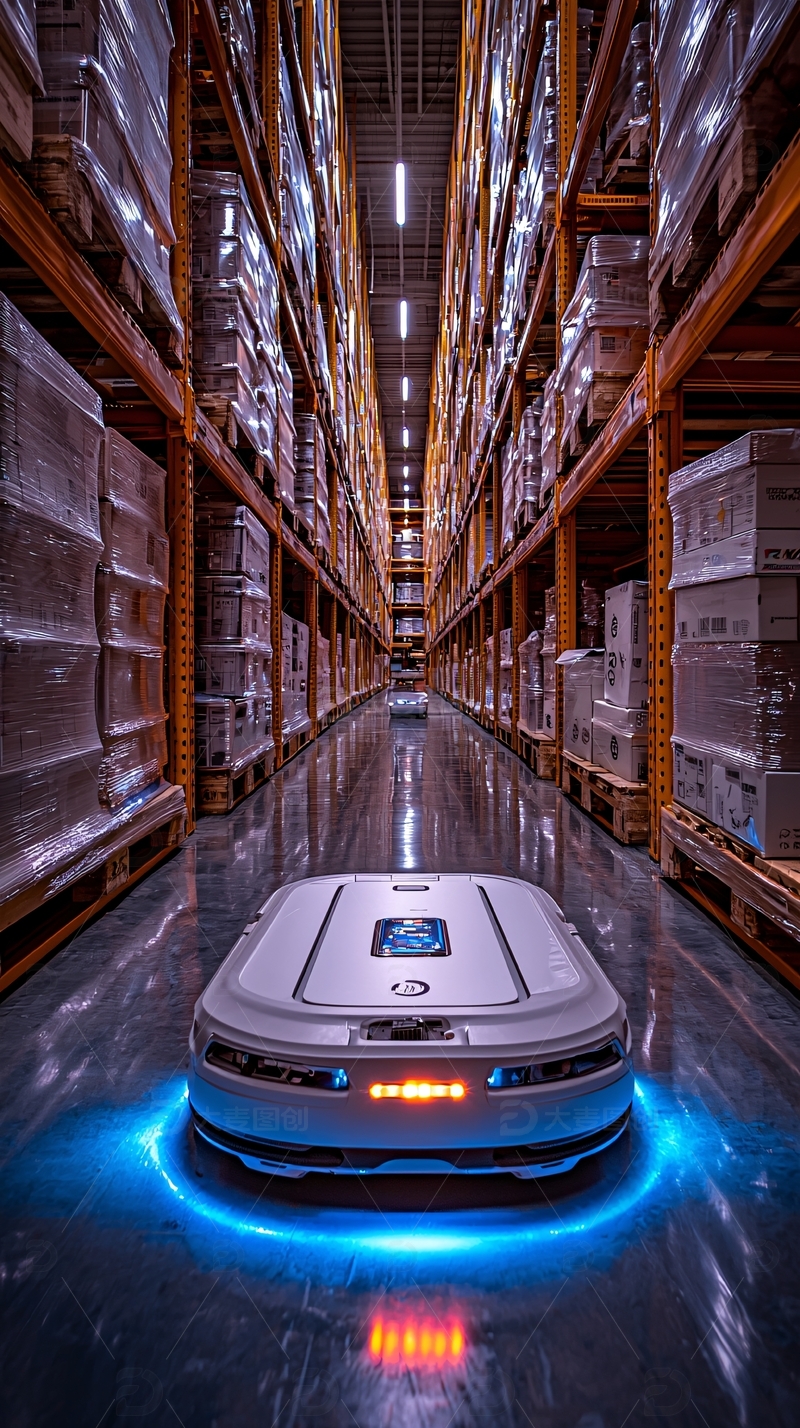 高清大图下载【趣麦麦图】仓库机器人