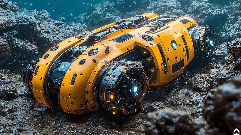 高清大图下载【趣麦麦图】深海黄色探测器