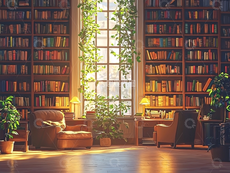 高清大图下载【趣麦麦图】书香满屋的阅读空间