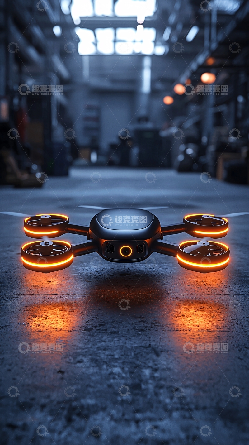 高清大图下载【趣麦麦图】未来科技感无人机