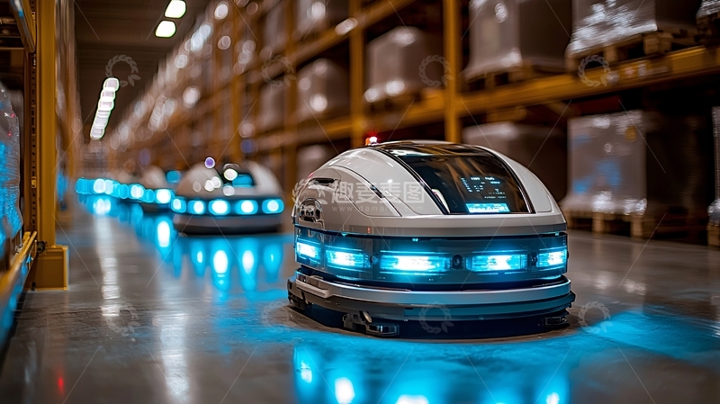 高清大图下载【趣麦麦图】仓库机器人