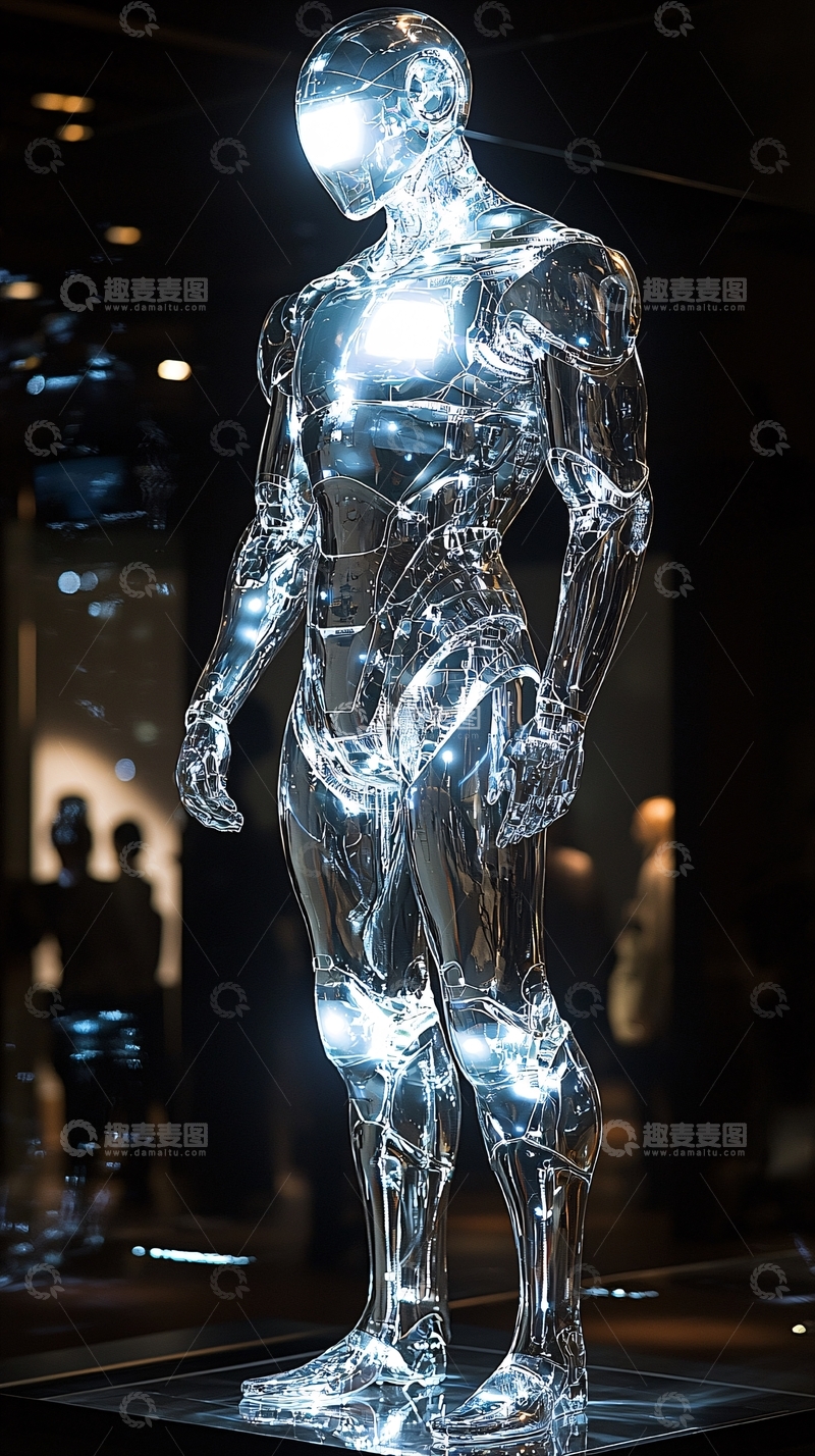 高清大图下载【趣麦麦图】透明机器人