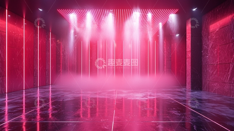 高清大图下载【趣麦麦图】粉色灯光下的神秘空间