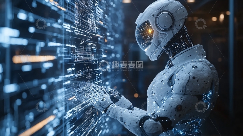 高清大图下载【趣麦麦图】未来科技感机器人