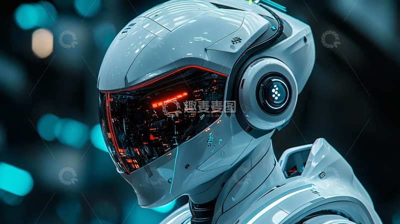 高清大图下载【趣麦麦图】未来科技感机器人头盔