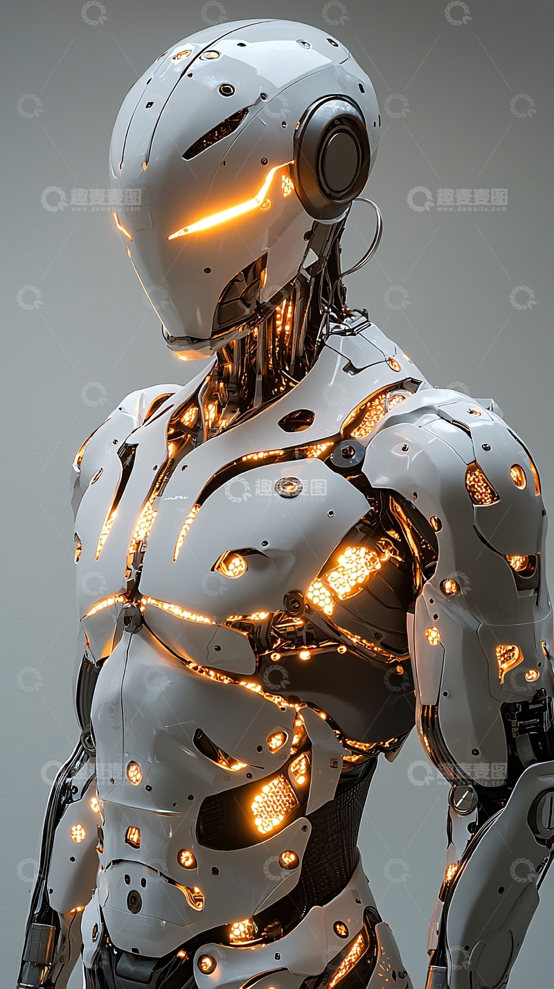 高清大图下载【趣麦麦图】未来科技感机器人