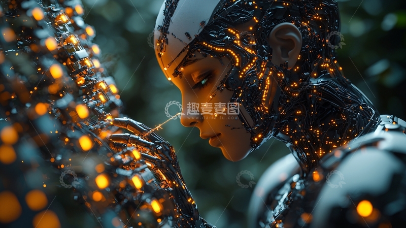 高清大图下载【趣麦麦图】未来感机器人