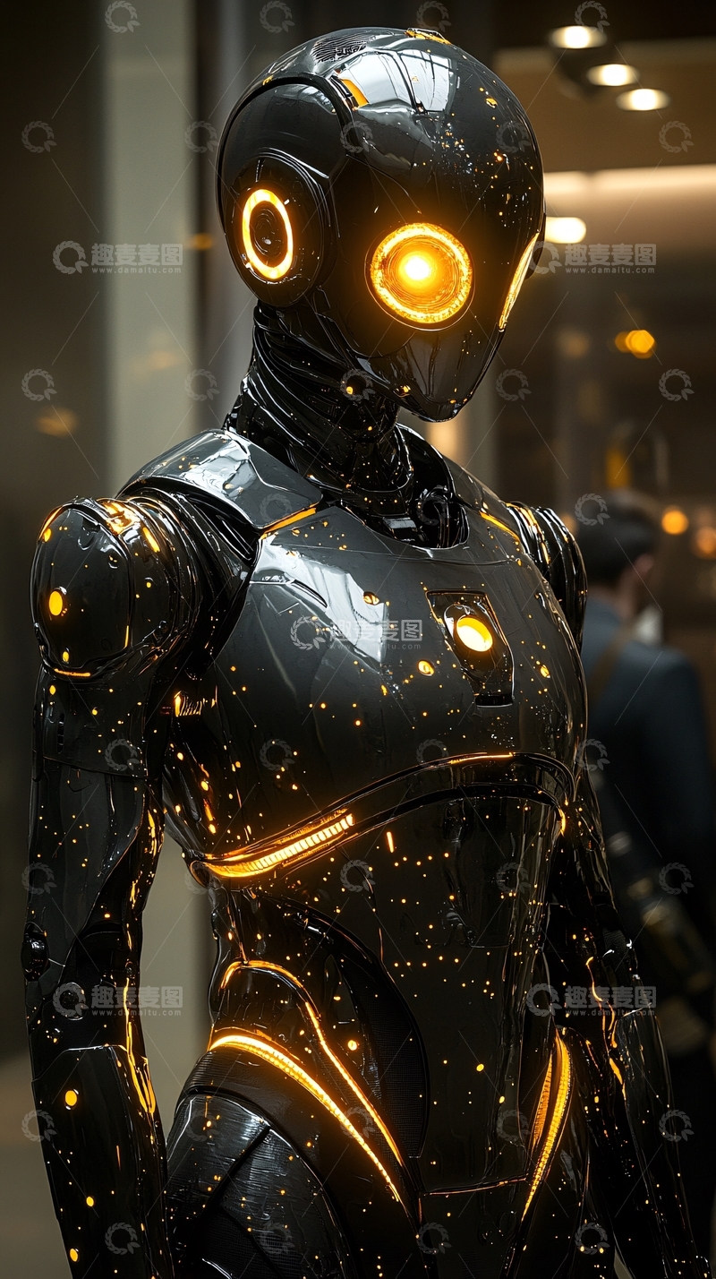 高清大图下载【趣麦麦图】未来科技感机器人