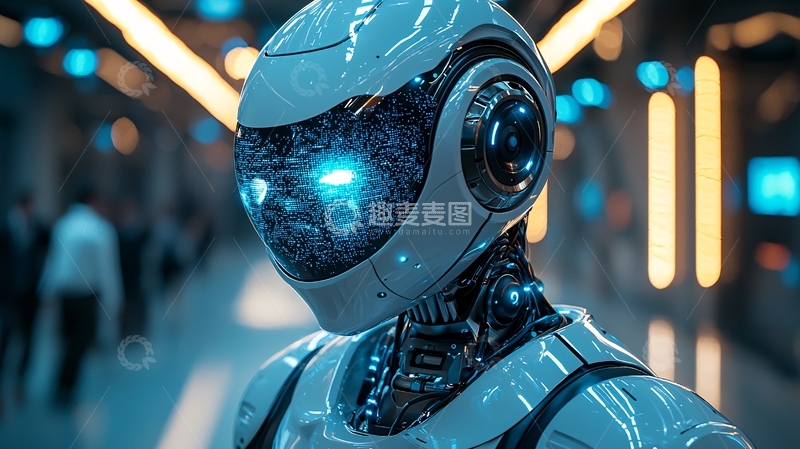 高清大图下载【趣麦麦图】未来感机器人特写