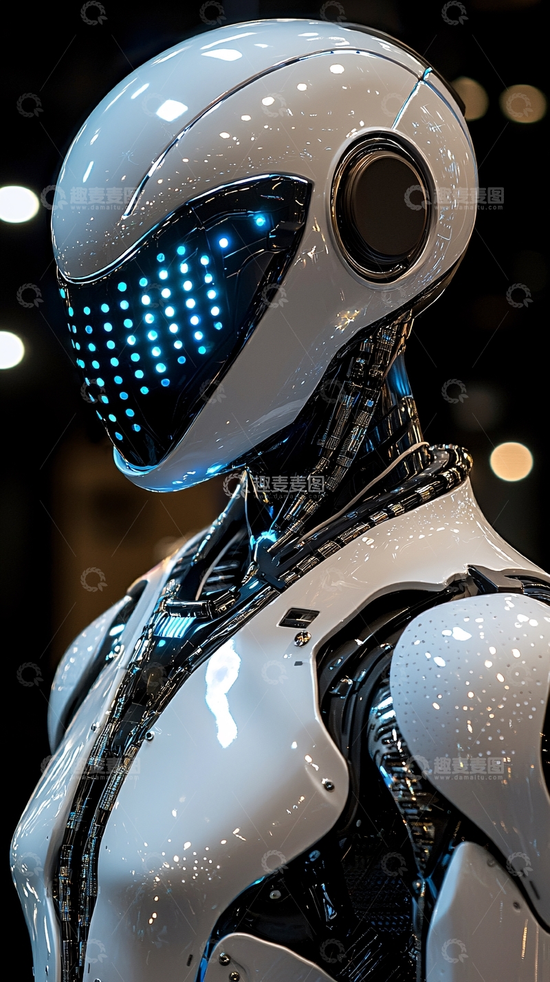 高清大图下载【趣麦麦图】未来科技感机器人