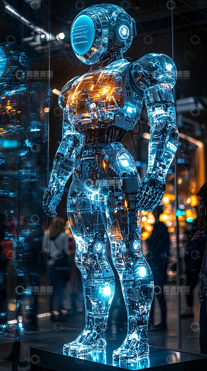 高清大图下载【趣麦麦图】透明机器人