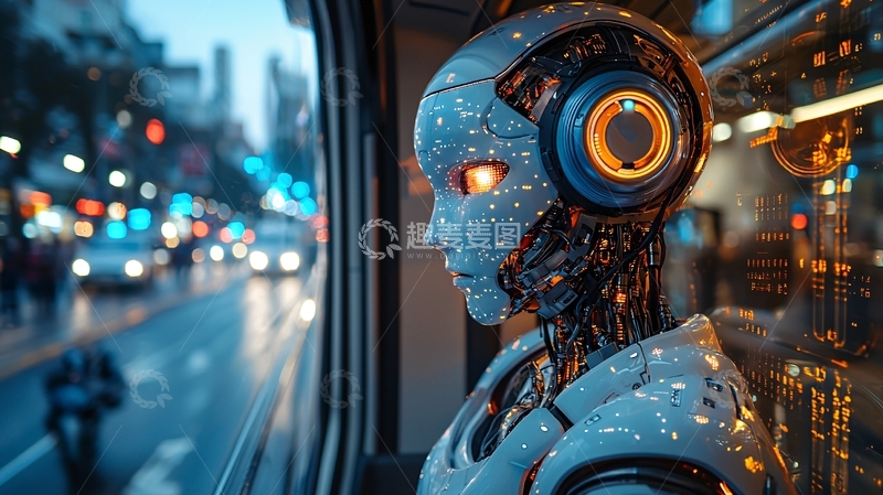 高清大图下载【趣麦麦图】未来都市机器人