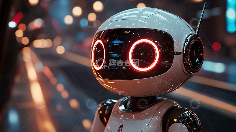 高清大图下载【趣麦麦图】未来感机器人