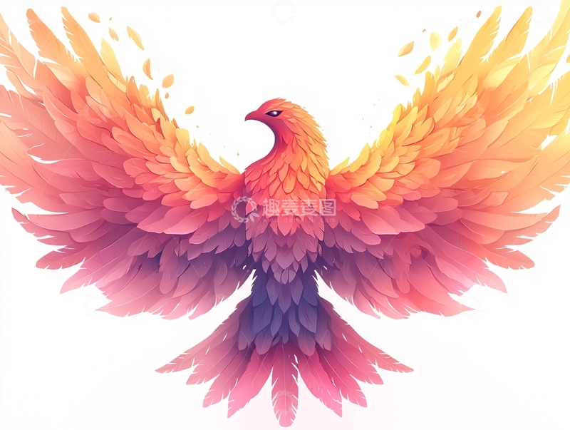 高清大图下载【趣麦麦图】彩色火凤凰