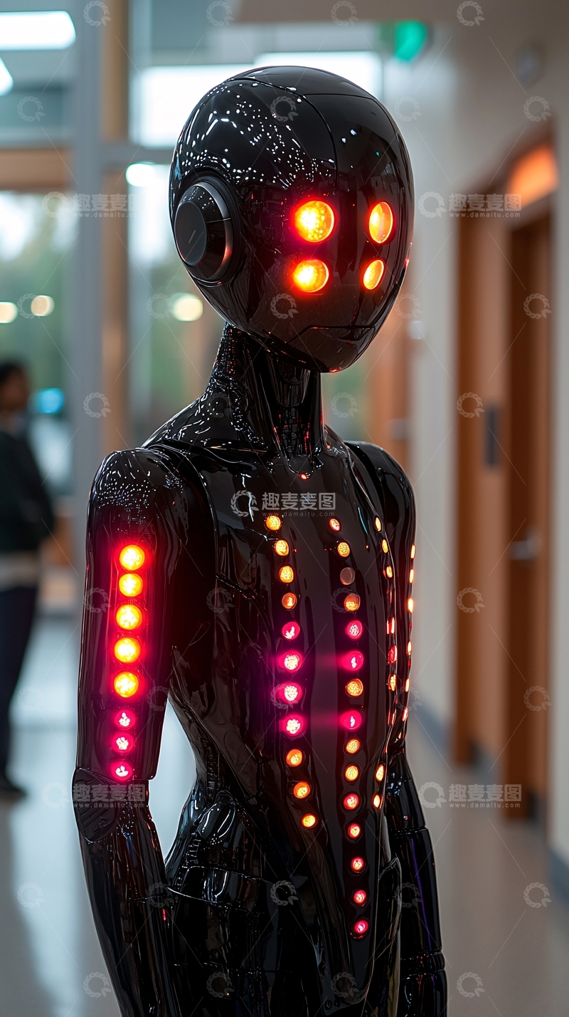 高清大图下载【趣麦麦图】黑科技未来感机器人