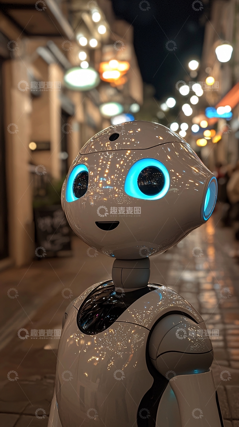 高清大图下载【趣麦麦图】可爱机器人