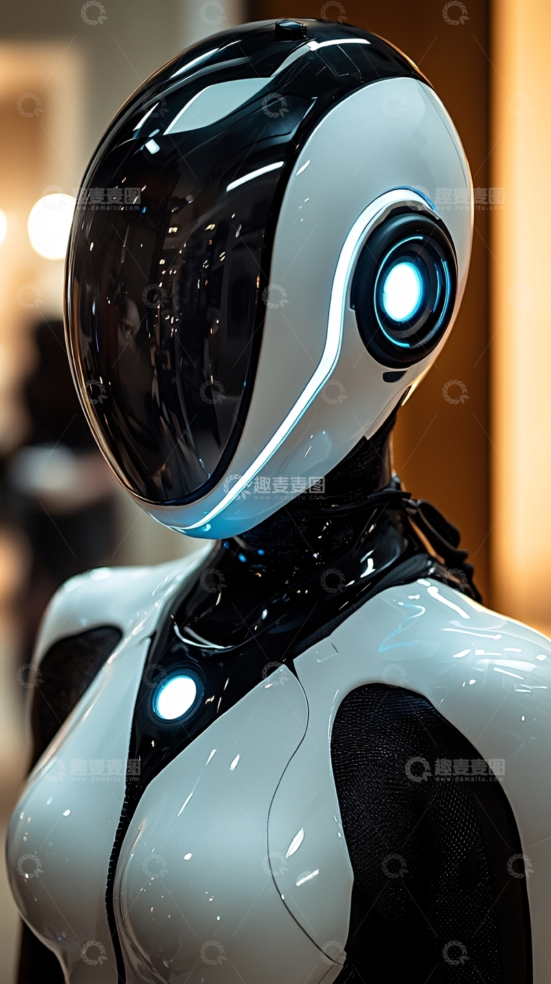 高清大图下载【趣麦麦图】未来感机器人女郎