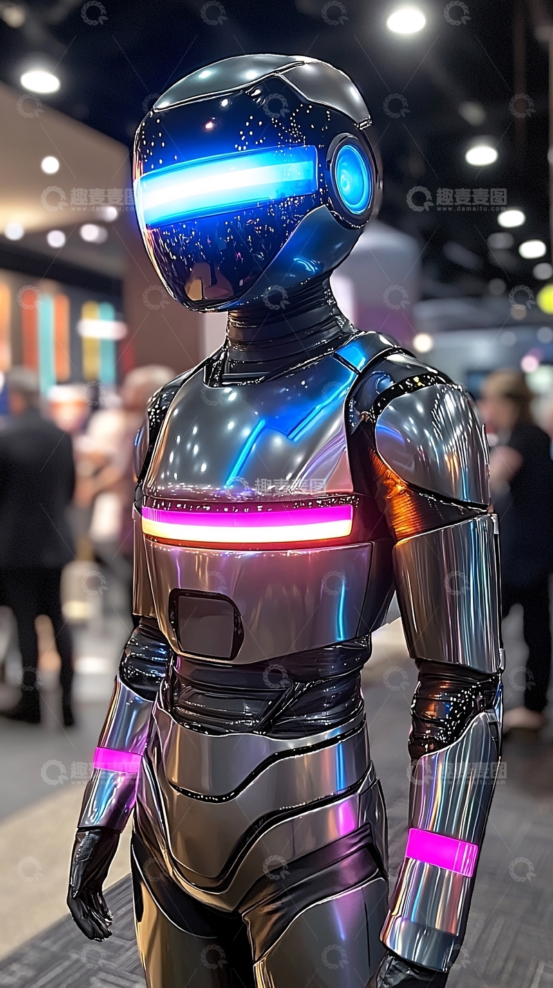 高清大图下载【趣麦麦图】未来感机器人