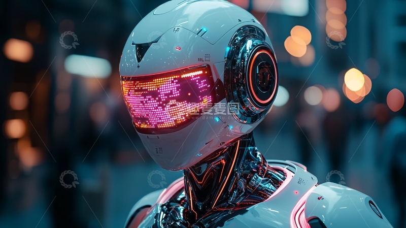 高清大图下载【趣麦麦图】未来科技感机器人