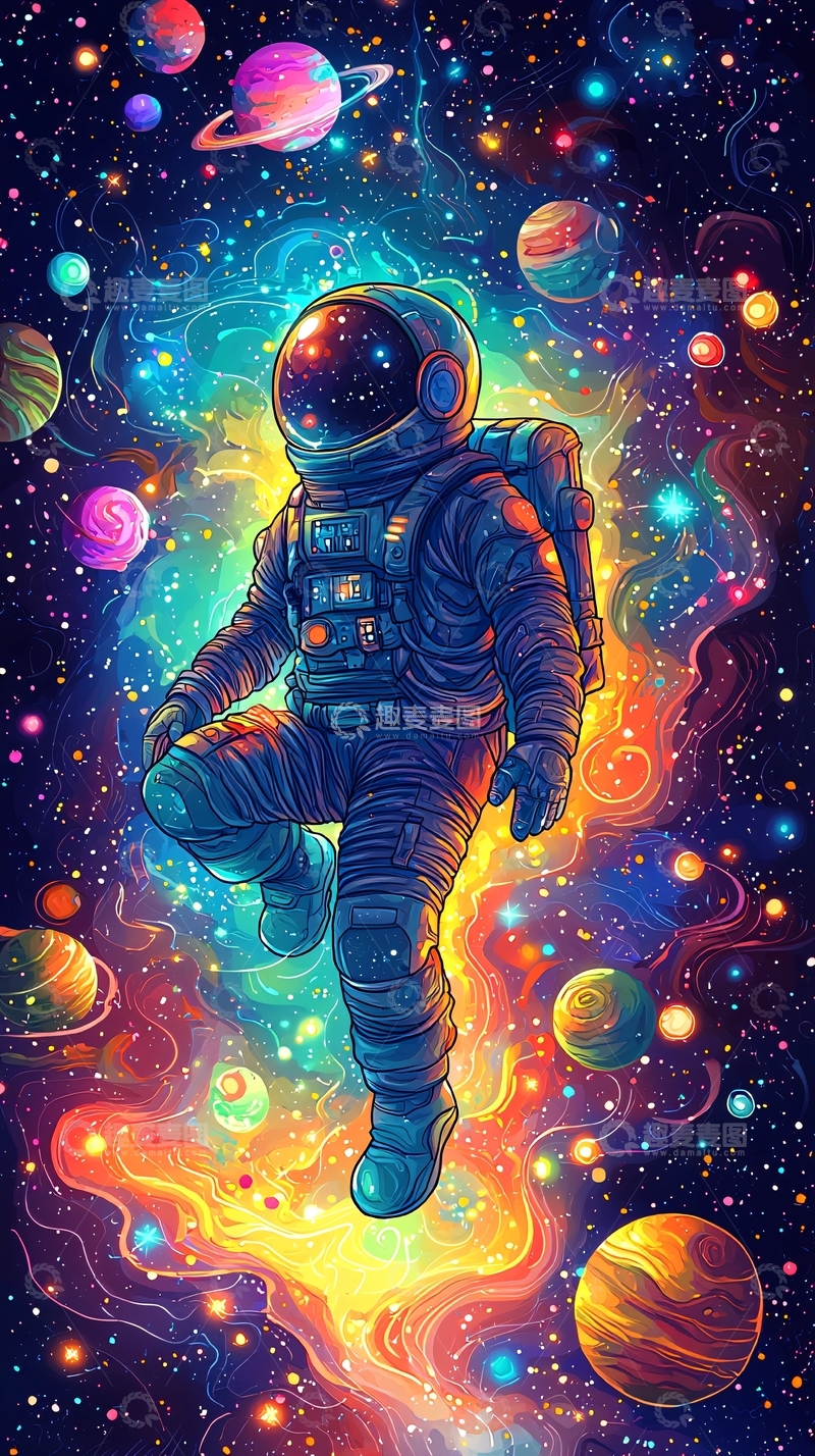 高清大图下载【趣麦麦图】太空宇航员