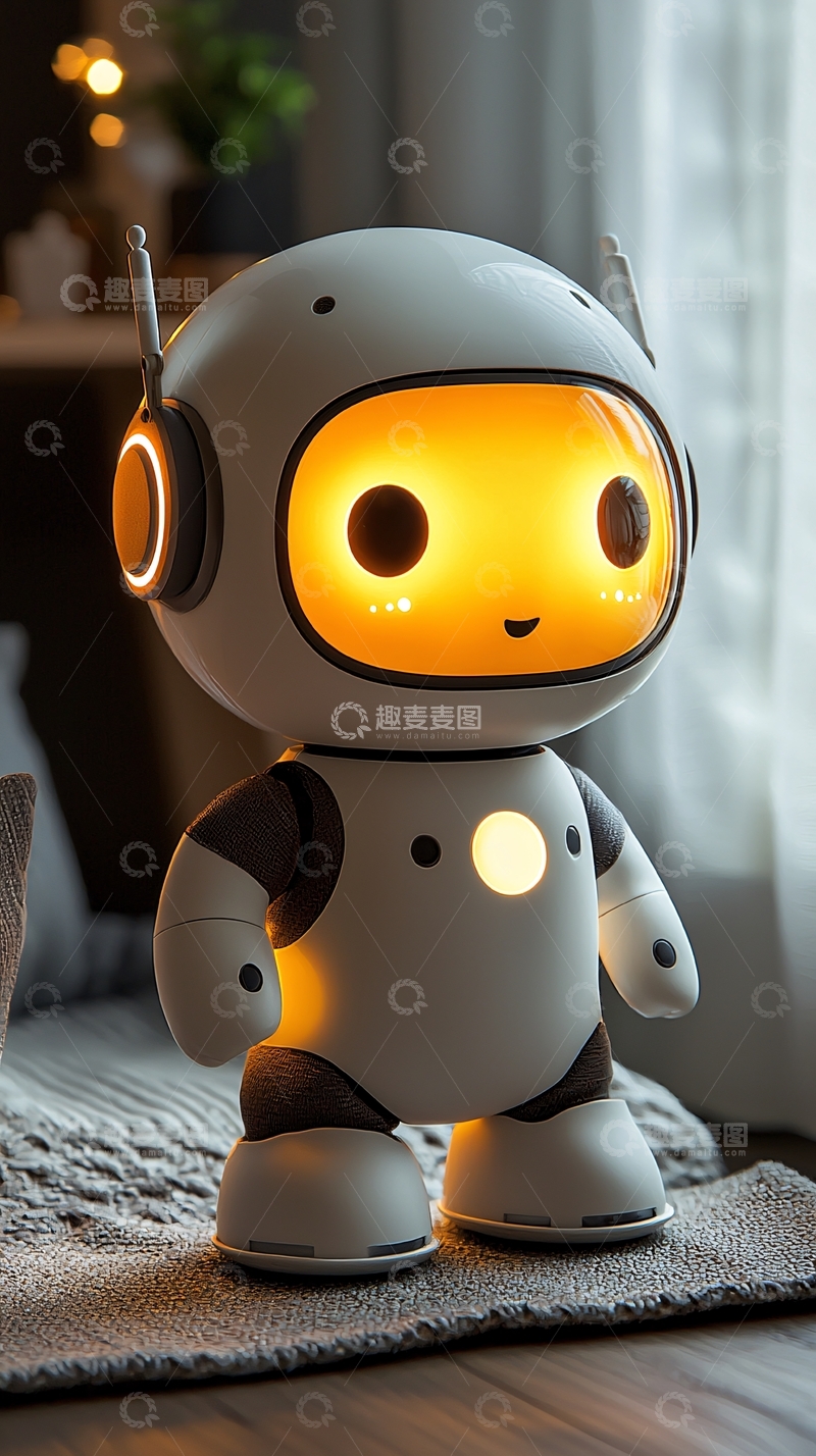 高清大图下载【趣麦麦图】可爱卡通机器人