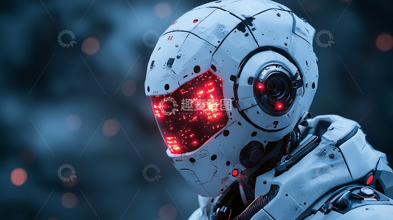 高清大图下载【趣麦麦图】未来感机器人特写