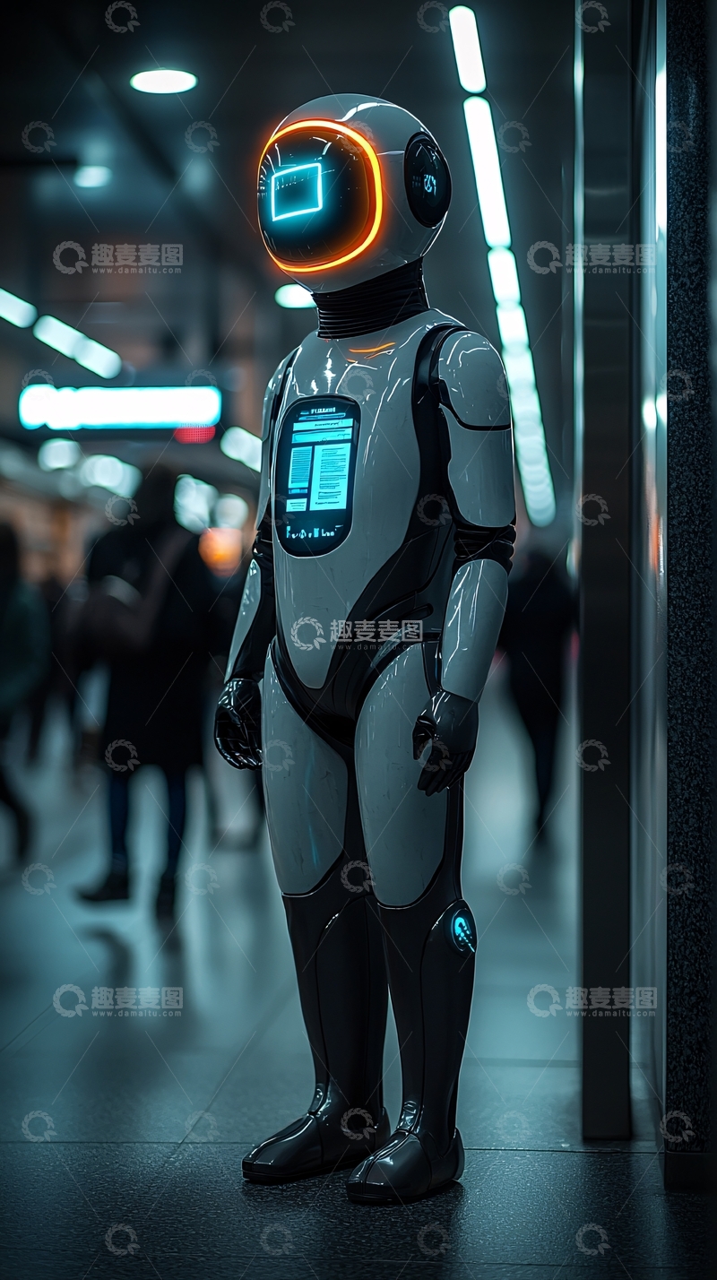 高清大图下载【趣麦麦图】未来科技感机器人