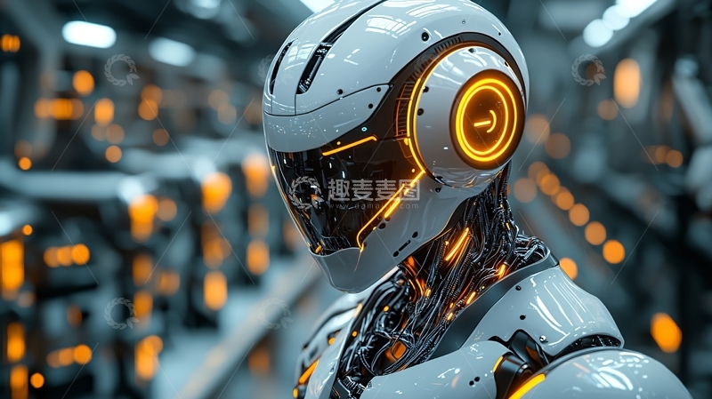 高清大图下载【趣麦麦图】未来科技感机器人