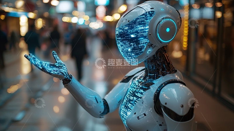 高清大图下载【趣麦麦图】未来科技感机器人