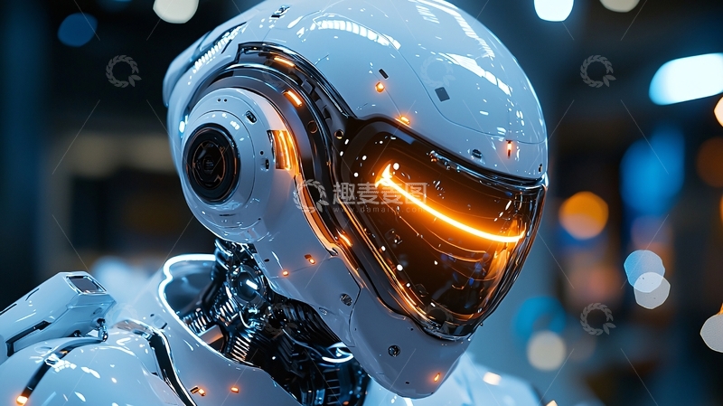 高清大图下载【趣麦麦图】未来科技感机器人头盔